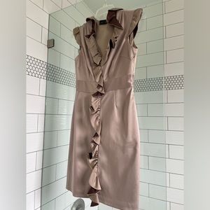 Max and Cleo dress. Champagne color with chocolate.